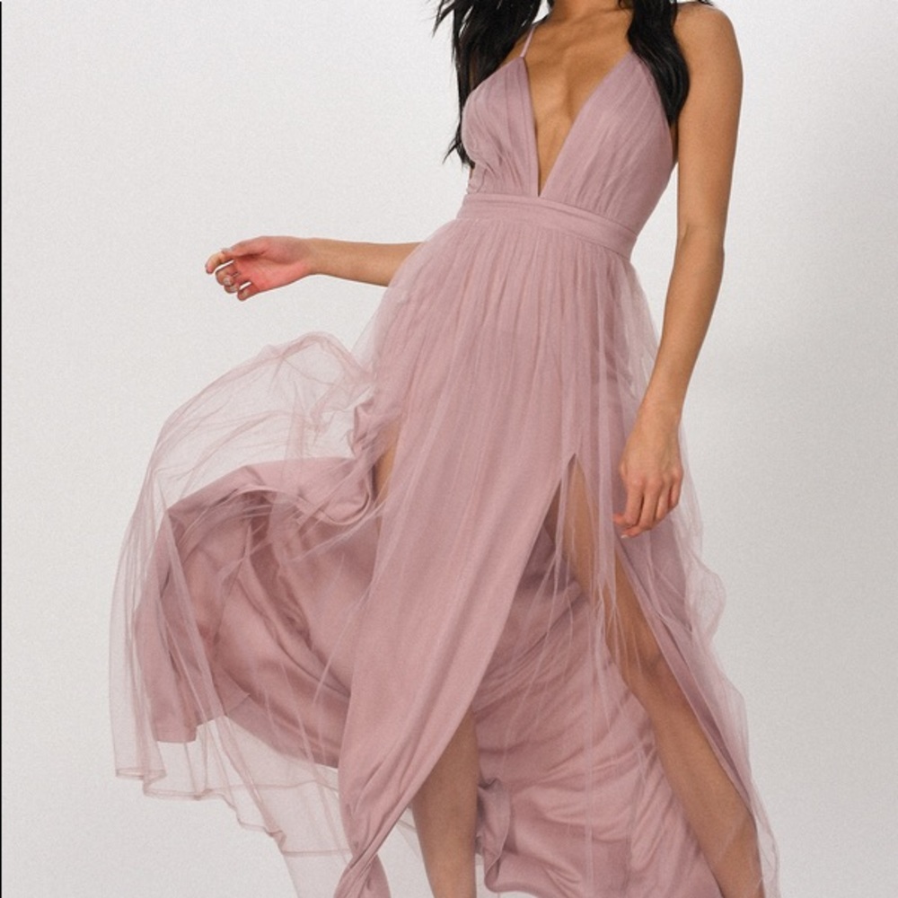 Blush Dress with Tull